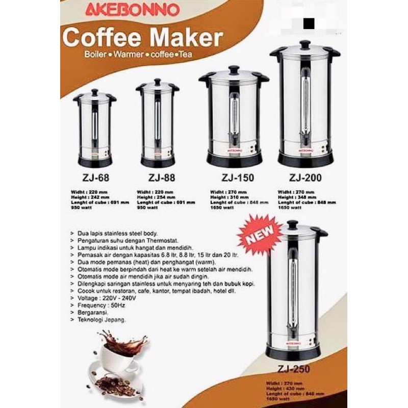 Jual Water Boiler | Mesin Pembuat Teh/kopi Akebono | Shopee Indonesia