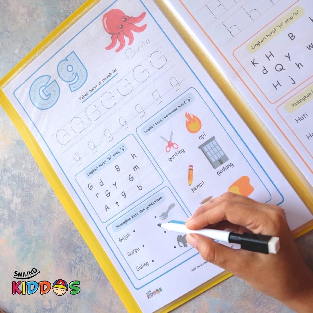 Jual LET'S EXPLORE ABC SMILINGKIDDOS - Worksheet Buku Aktivitas Wipe ...