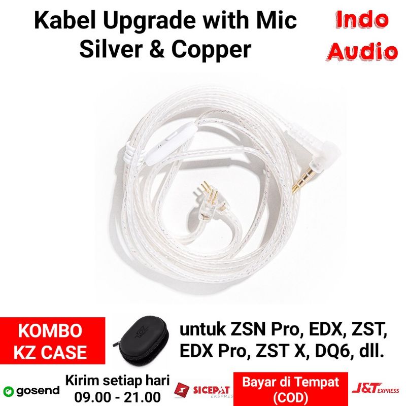 Jual Jcally Pj2 Silver Kabel Kz Zsn Pro X Kz Edx Kabel Kz Zs3 Kz Edx Pro Kz Zst X Kz Dq6