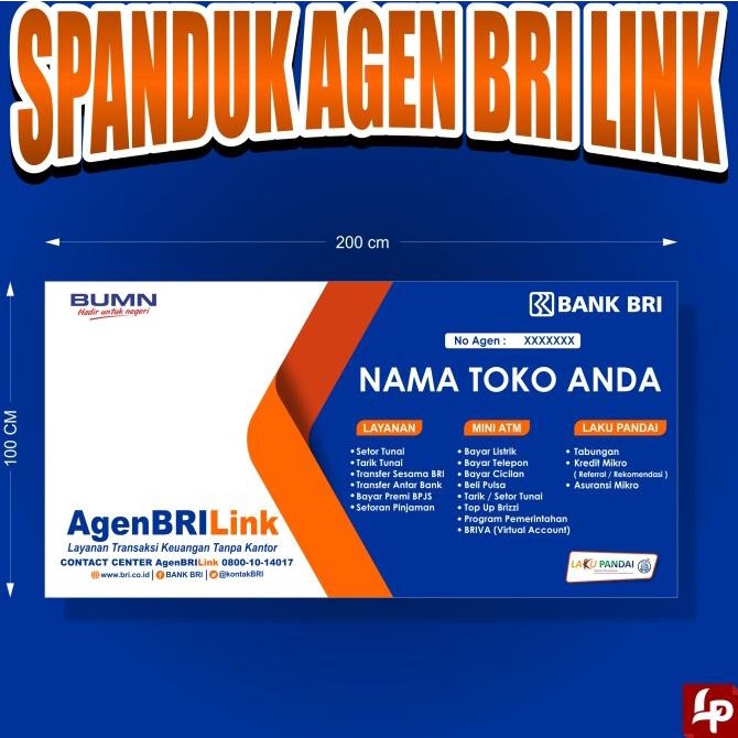 Jual Helnan_Store | Spanduk Brilink / Spanduk Agen Brilink / Banner ...