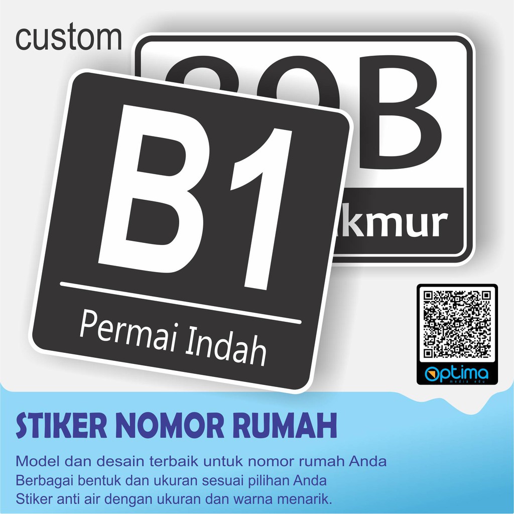 Jual STIKER NOMOR RUMAH (BISA CUSTOM NAMA/NOMOR/ALAMAT) | Shopee Indonesia