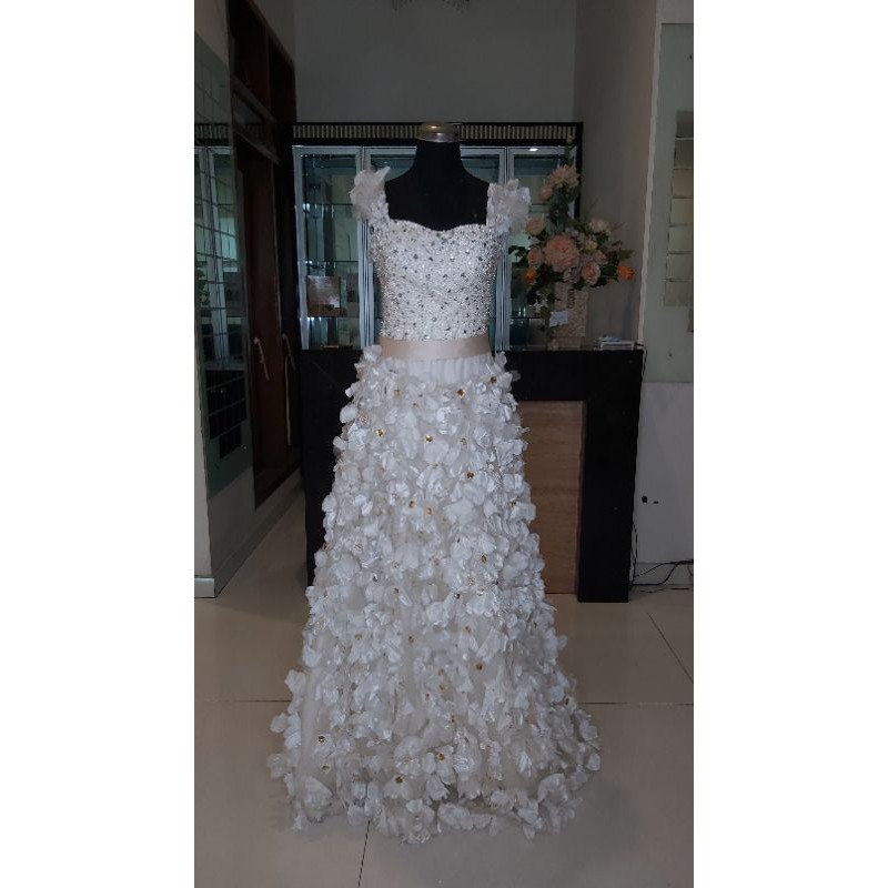 Jual FLOWER WEDDING DRESS - 2B-078 | Shopee Indonesia