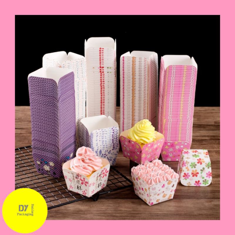 Jual 50PCS cetakan muffin case tahan panas paper cup case kue bolu ...