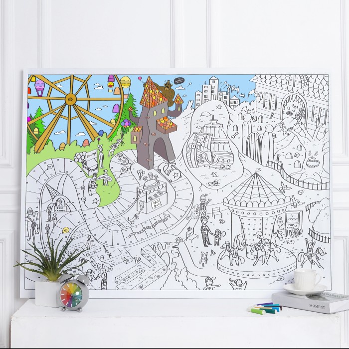 Jual Giant Coloring Sheet / Giant Coloring Poster / Kertas Mewarnai