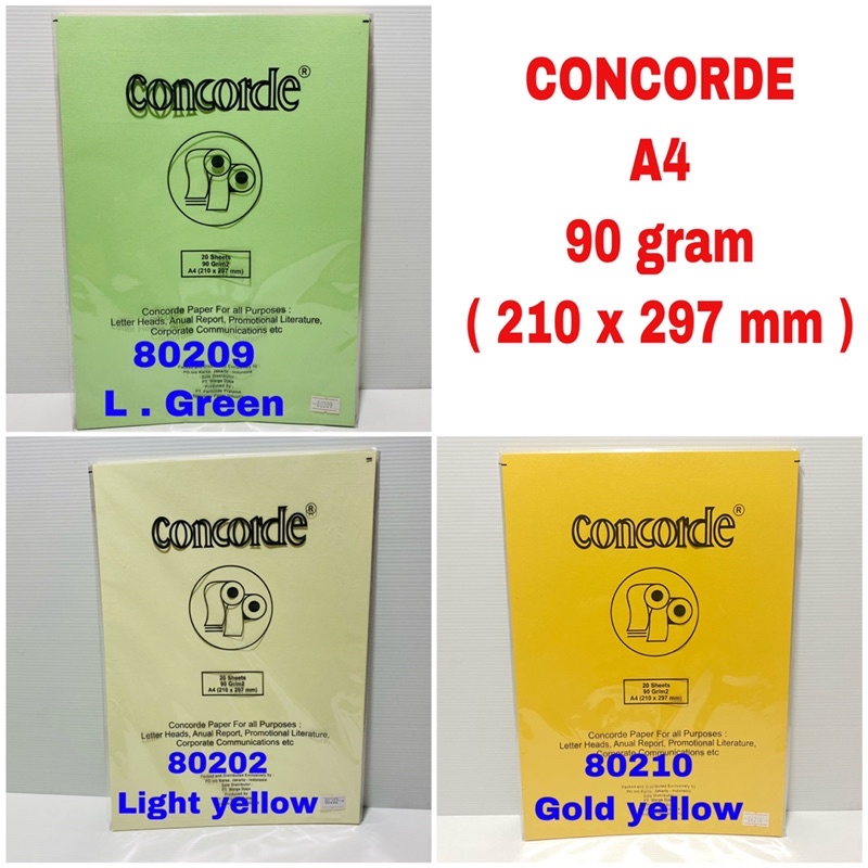 Jual Kertas Concorde A4 90 Gram 1 Pack Isi 20 Lembar Shopee Indonesia