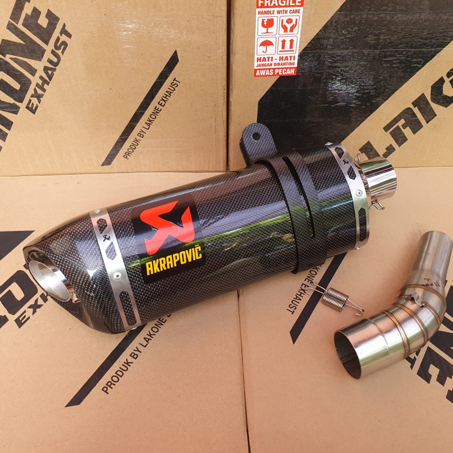 Jual KNALPOT AKRAPOVIC MID PIPE SLIP ON KAWASAKI Z900 Z800 ZX6R ZX636