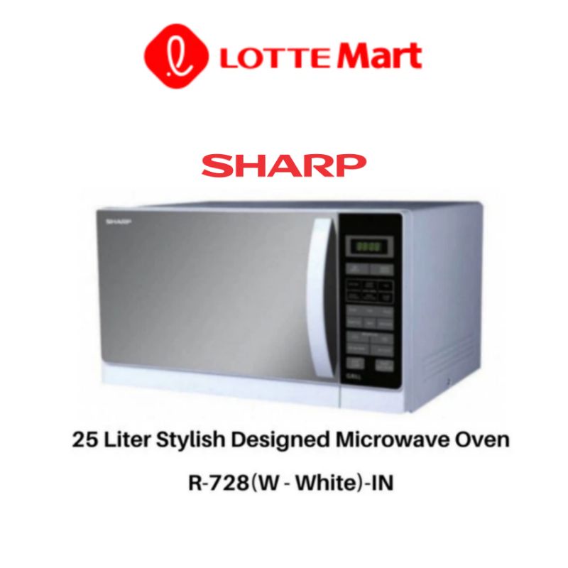 Jual Sharp Microwave R 728 W In Grill putih Shopee Indonesia