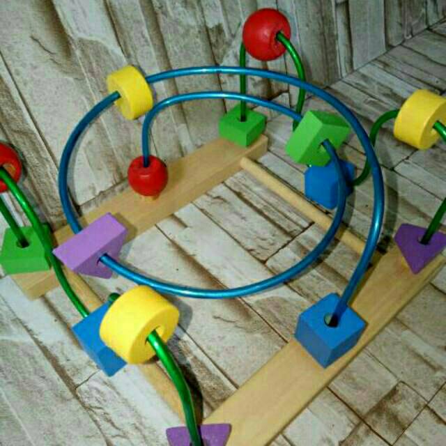 Jual Mainan Edukasi Anak Motorik 3 Alur / Mainan Round Beads / Mainan ...