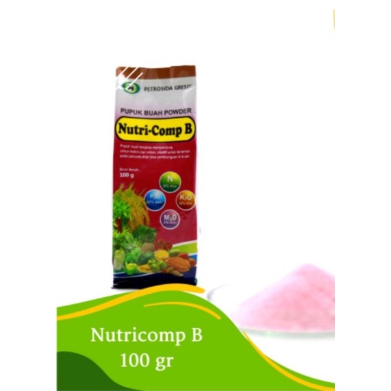 Jual Nutricomp B / Nutri-Comp B 100Gram Pupuk daun kandungan di atas ...