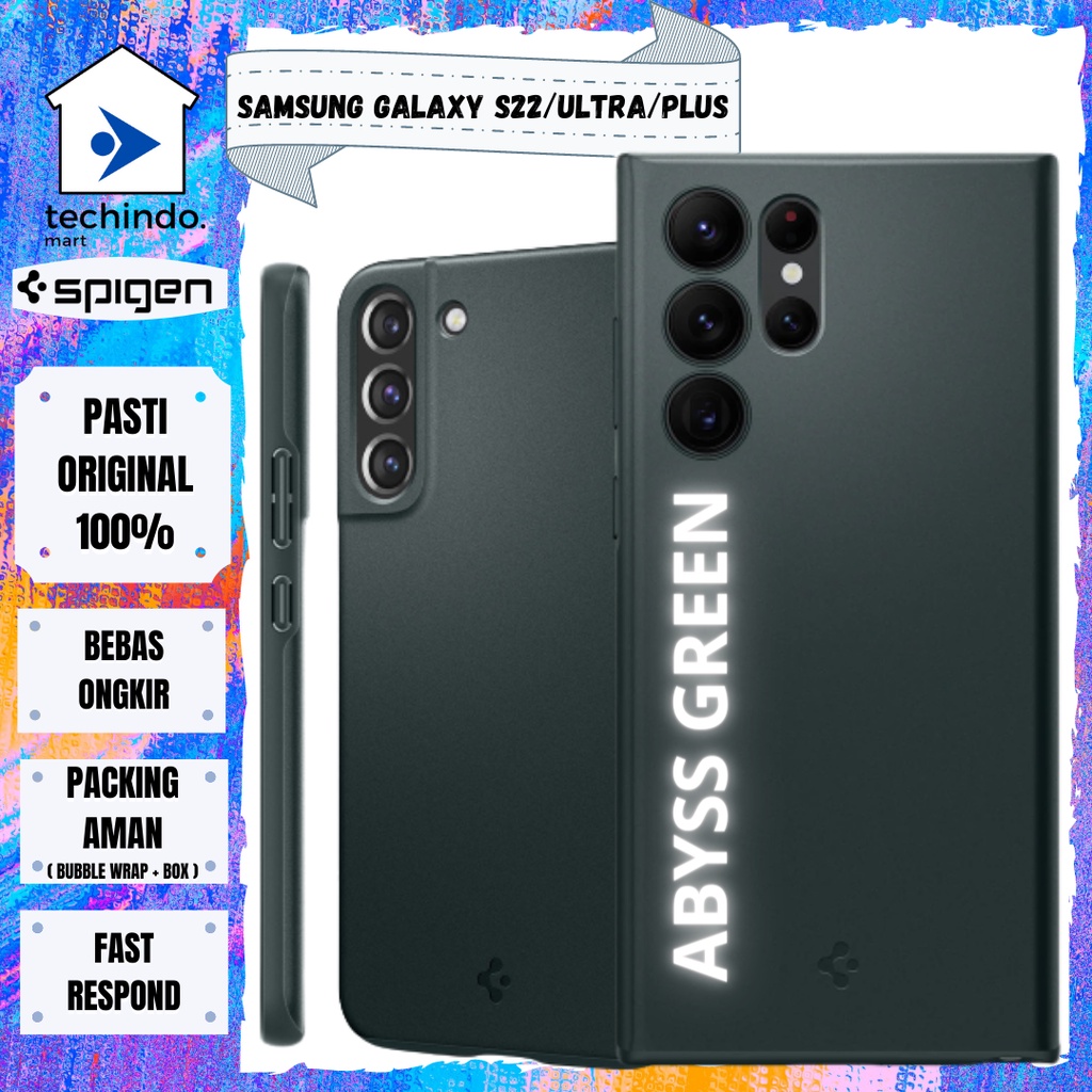 Jual Case Samsung Galaxy S22 Ultra Plus Spigen Thin Fit Hybrid