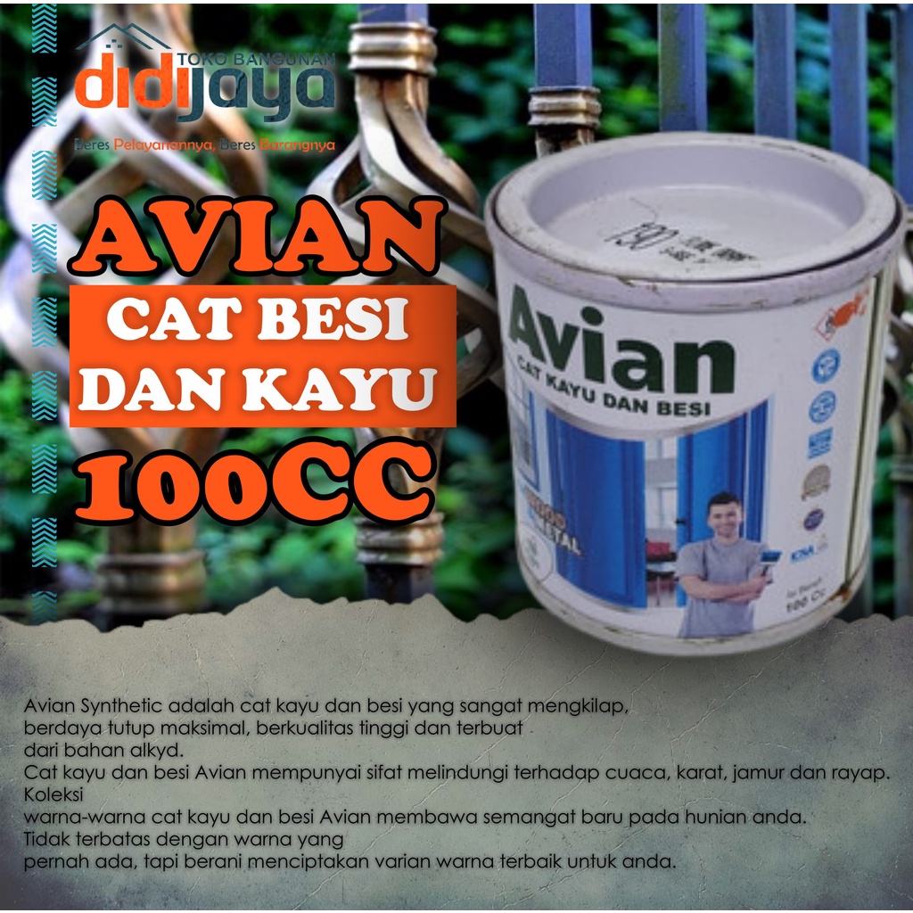 Jual Cat Kayu dan Besi Avian 100cc kecil Banyak Pilihan Warnanya ...