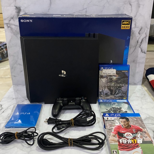 Jual PS4 PS 4 Pro Seri CUH-7000B 1TB Warna Jet Black BONUS 3 BD