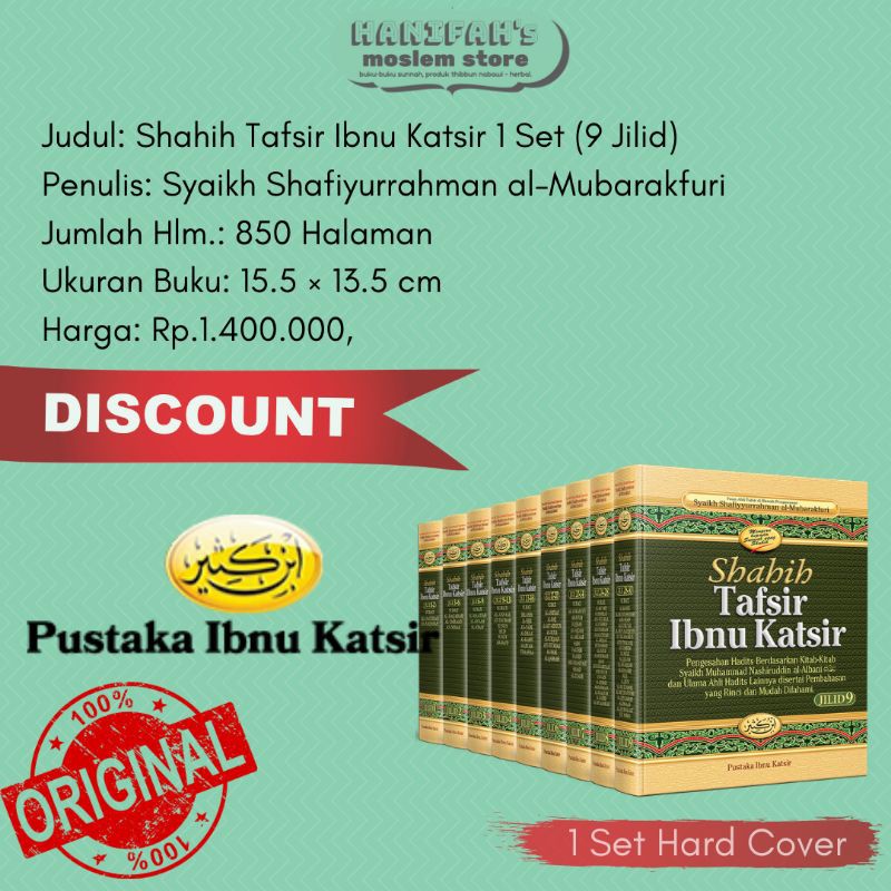 Jual Shahih Tafsir Ibnu Katsir Lengkap Set Jilid Tafsir Al Quran