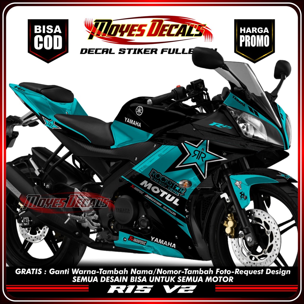 Jual bisa COD Decal R15 V2 Decal R15 V2 full body motif Rockstar ...