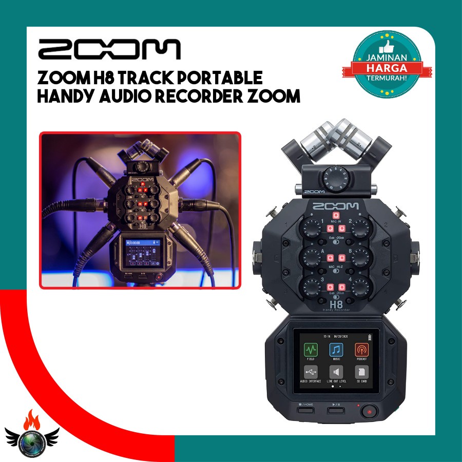 Jual Zoom H8 8Input 12Track Portable Handy Audio Recorder Zoom
