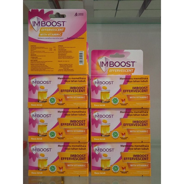 Jual Imboost Effervescent with Vitamin C Rasa Jeruk botol @8tablet ...