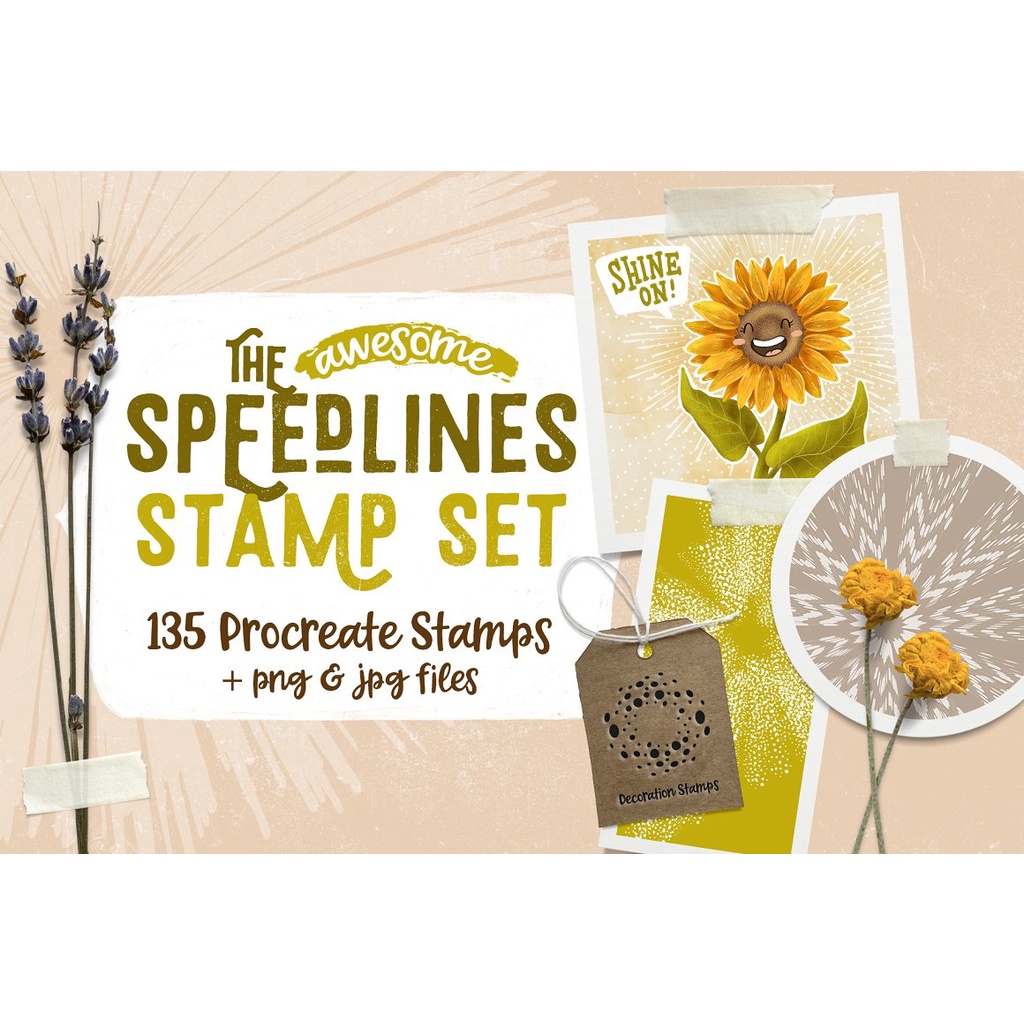 Jual Procreate Brush - Speedlines Stamp Set for Procreate | Shopee ...
