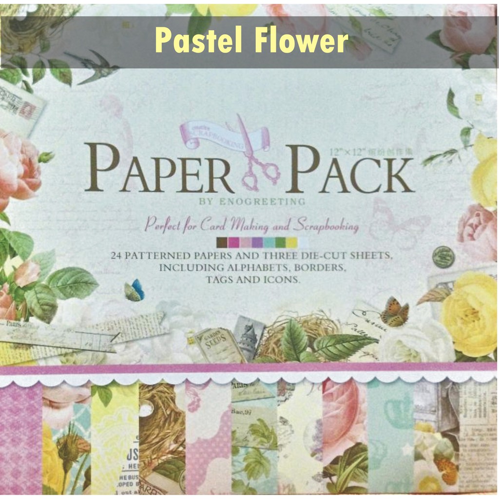 Jual (24 Lembar ) | 30,5 x 30,5 cm | Kertas Scrapbook/ Paper Designer ...