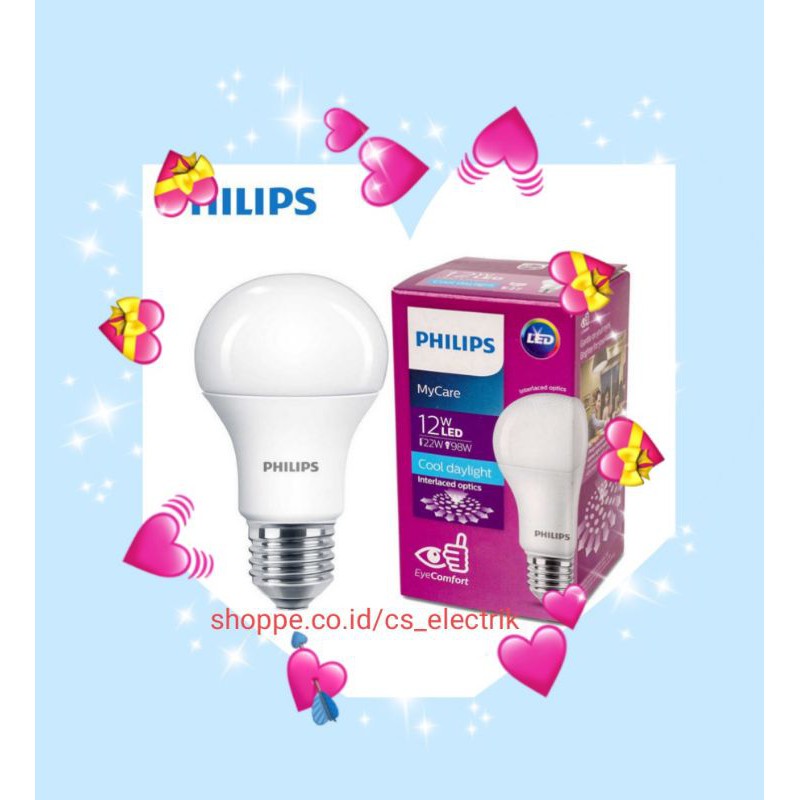 Jual Lampu LED Philips Lamp 12Watt Bohlam PUTIH | Shopee Indonesia