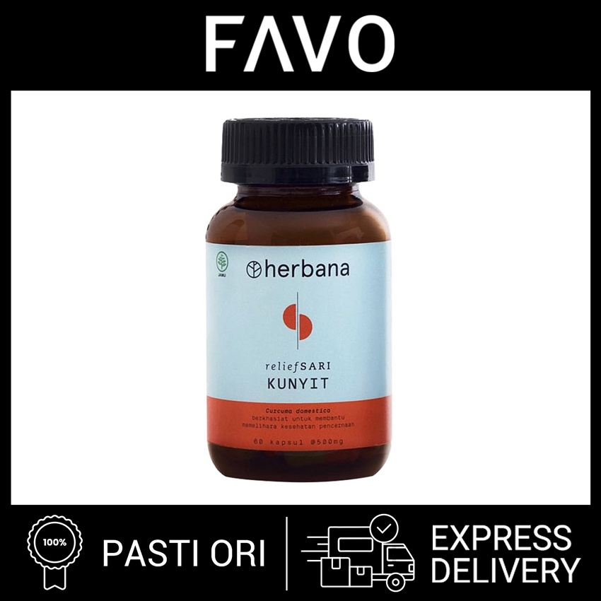 Jual Herbana Relief Sari Kunyit 60 Kapsul Obat Anti Peradangan