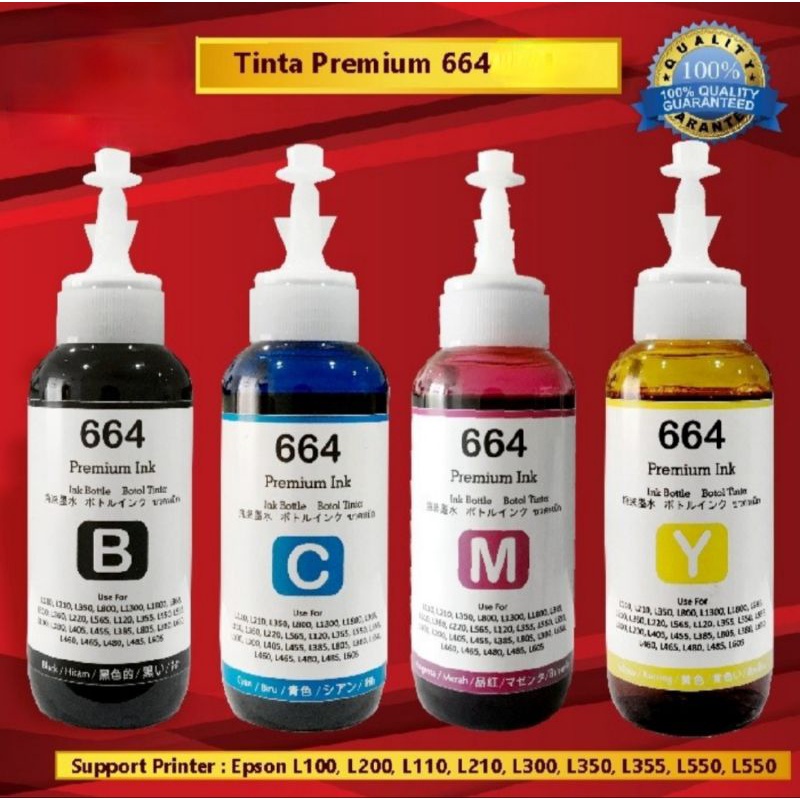 Jual Tinta 664 Premium Ink Refill For Printer Epson L100 L110 L200 L210 L220 L300 Shopee Indonesia 7538