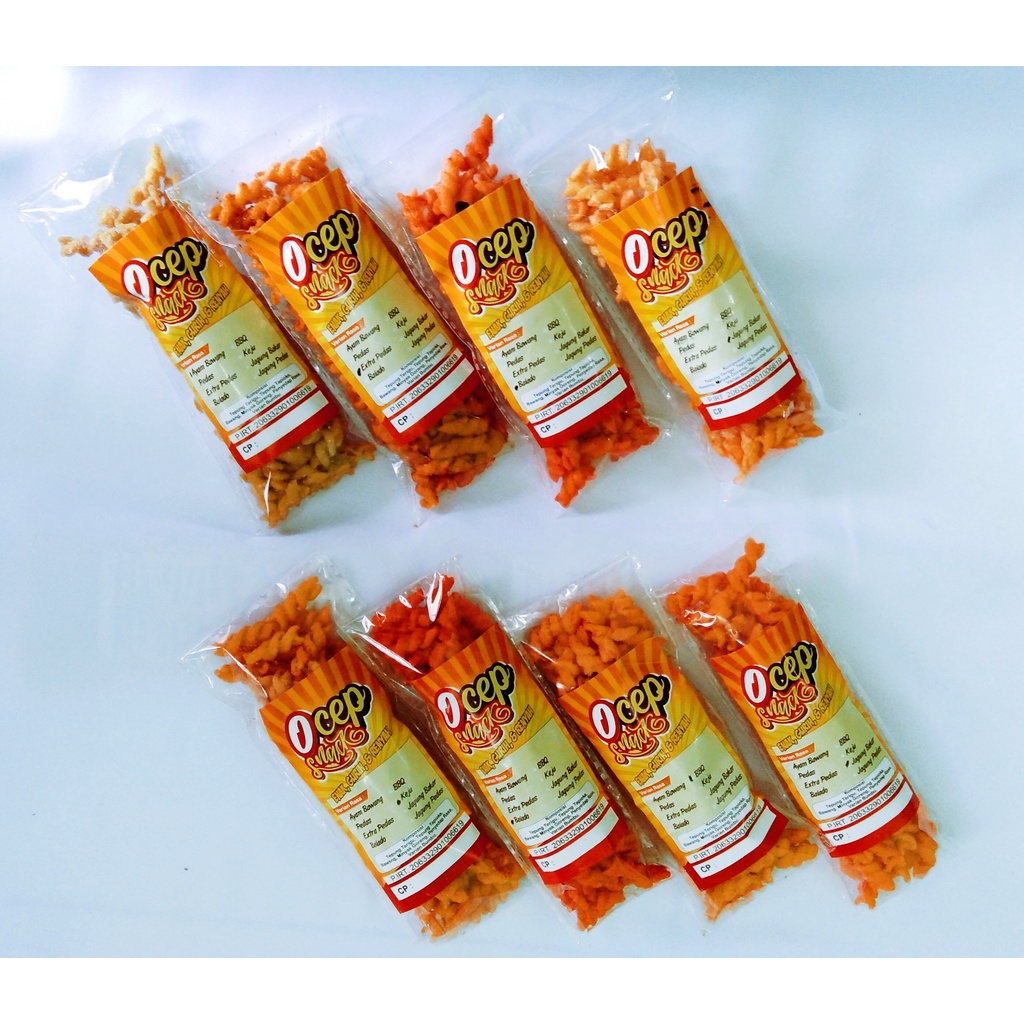 Jual Makaroni spiral isi 10 bungkus dengan 9 varian rasa / ocep snack ...