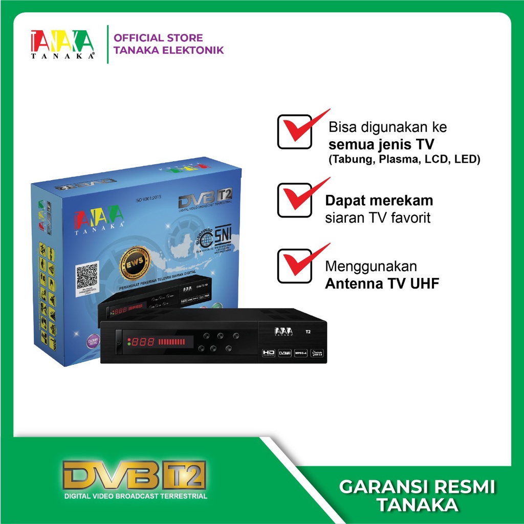 Jual STB Digital DVB T2 NON HDMI Merek Tanaka Type T2 | Shopee Indonesia