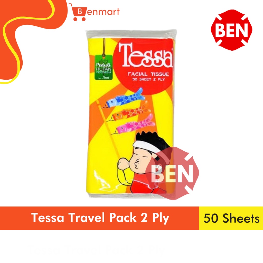 Jual Tessa Travel Pack Facial Tissue Sheet Ply Tisu Muka Lebar