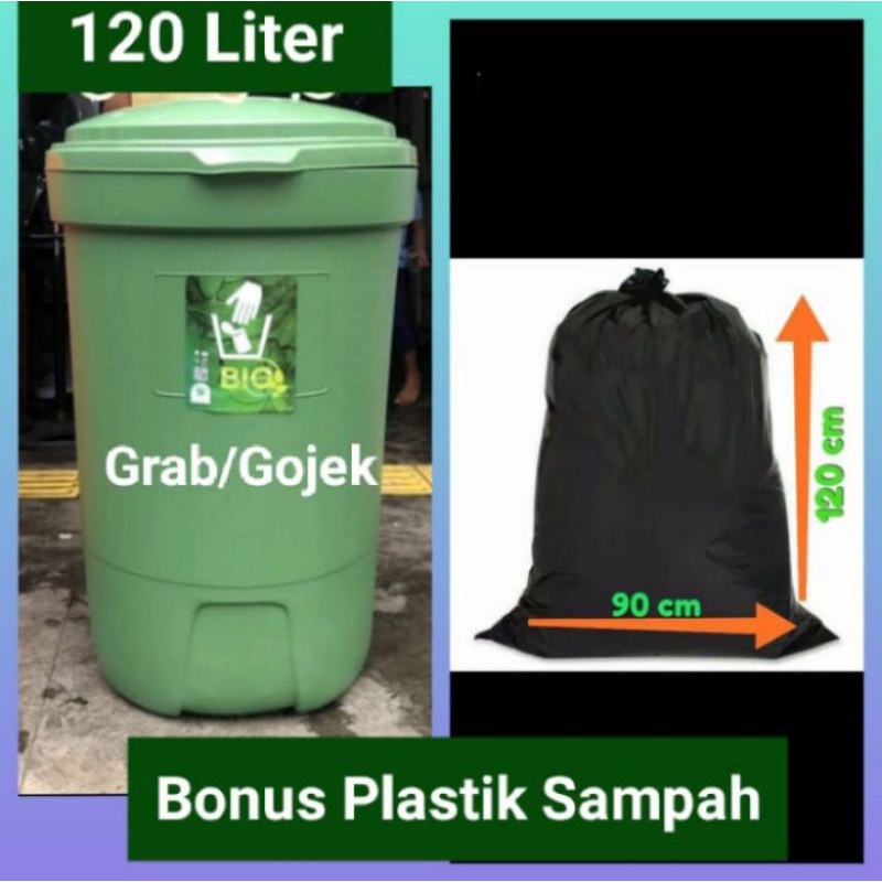 Jual Tempat Sampah Besar 120 Liter Roda Green Leaf 2120bak Sampahtong Sampah Bulat Besar 2651