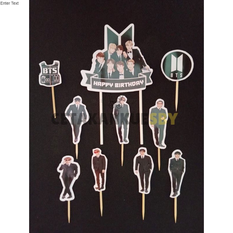Jual (CKS) Cake Topper Kertas BTS | Shopee Indonesia