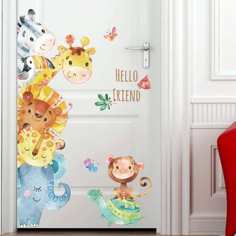 Jual Sticker Dinding Anak Kartun Lucu Jungle Jerapah - Dekorasi Kamar ...
