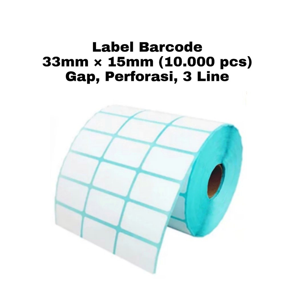 Jual Kertas Sticker Label Printer Barcode 33 X 15 Mm 3 Line Shopee