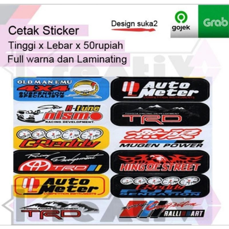 Jual Cetak Sticker Cetak Stiker Dan Laminating Ritrama | Shopee Indonesia