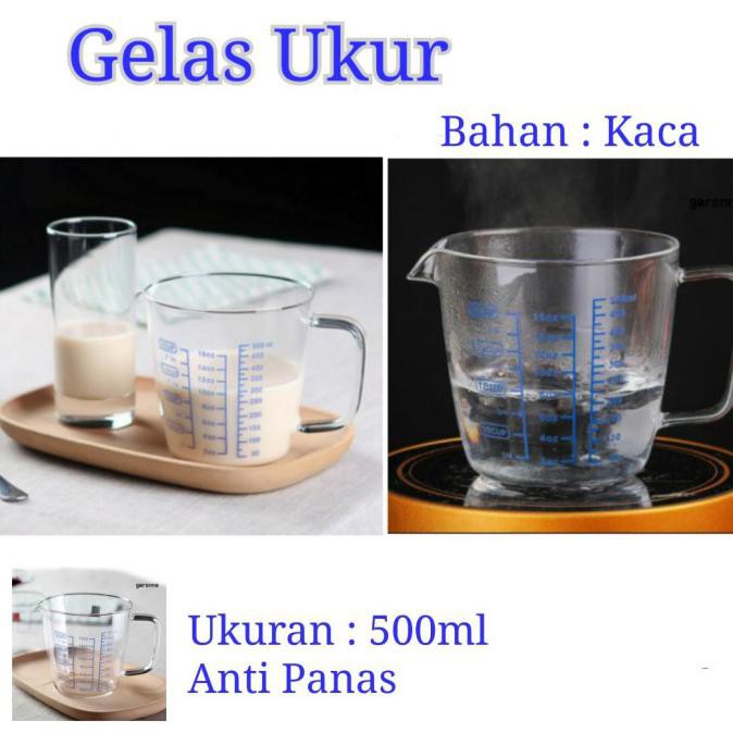 Jual Gelas Ukur Kaca 500ml Gelas Takar Jonistm789 Shopee Indonesia 9087