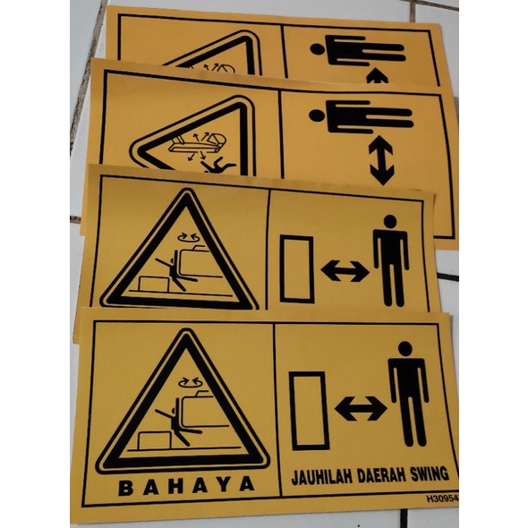 Jual stiker safety untuk counter weight dan arm | Shopee Indonesia