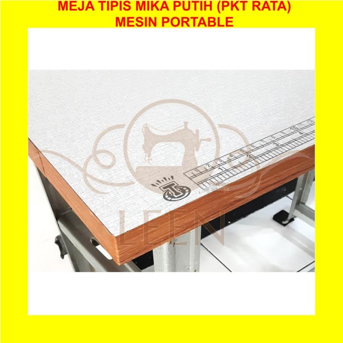 Jual Meja Tipis MIKA PUTIH PKT Rata Mesin Jahit Portable Meteran LEEN ...