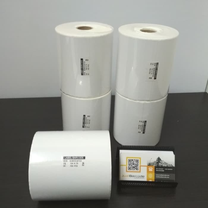Jual LABEL BARCODE 104 X 75 mm - KERTAS STICKER LABEL SEMICOATED 104x75 ...