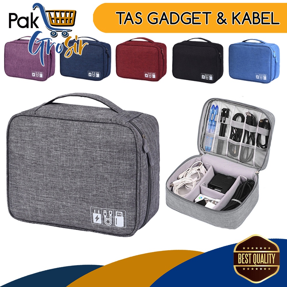 Jual TRAVEL POUCH ORGANIZER CABLE GADGET BAG TAS KABEL CHARGER USB