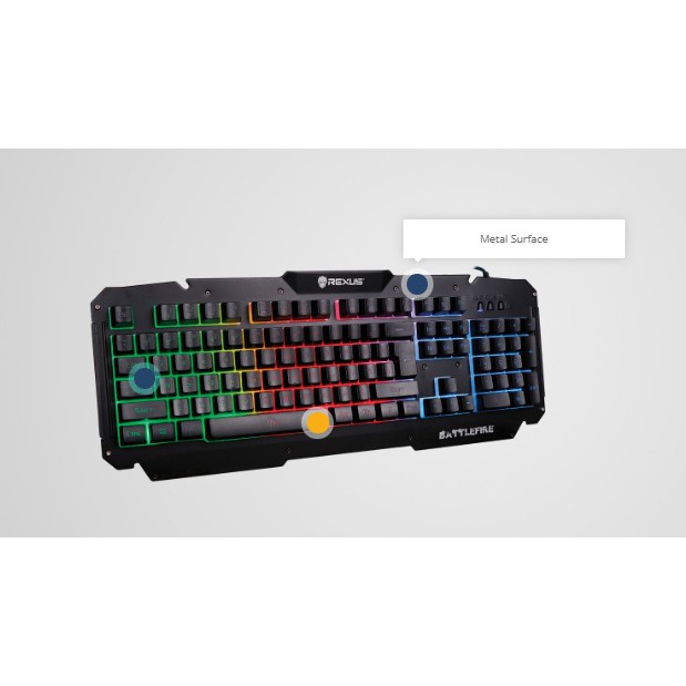 Jual Keyboard Gaming Rexus K9D Semi Mechanical 19 Keys Anti Ghost - RX ...