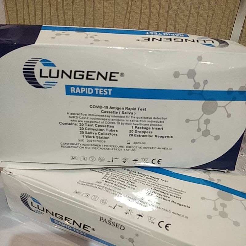 Jual 2 BOX LUNGENE RAPID TEST SALIVA ( Tes Air Liur ) | Shopee Indonesia