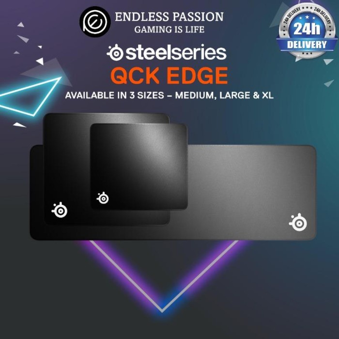 Jual Steelseries Qck EDGE Cloth Gaming Mouse Pad - Medium Pro Hight ...
