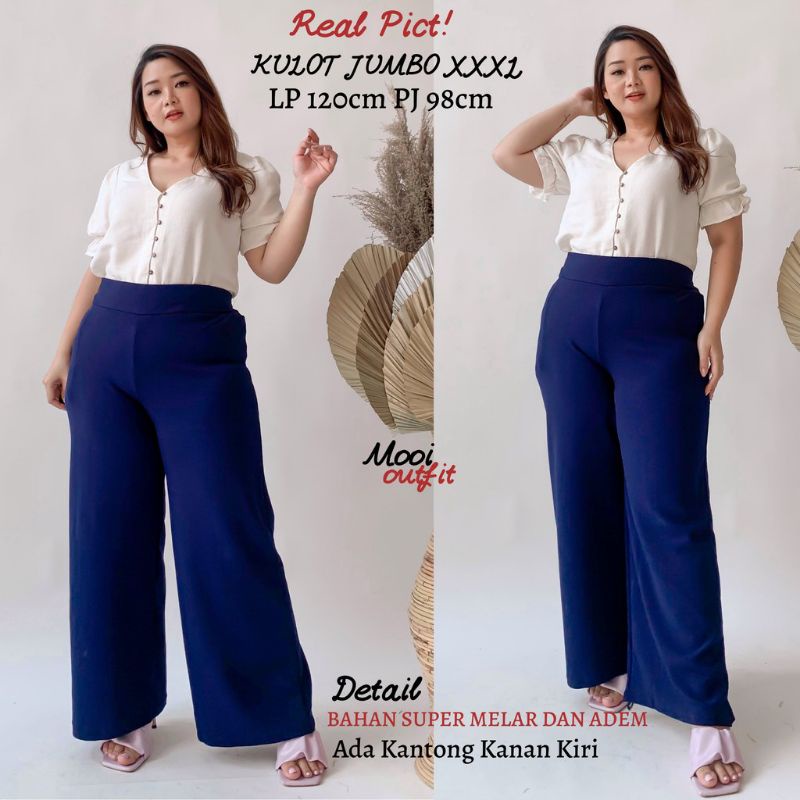 Celana Kulot Jumbo Nyaman Ibu Hamil Crepe