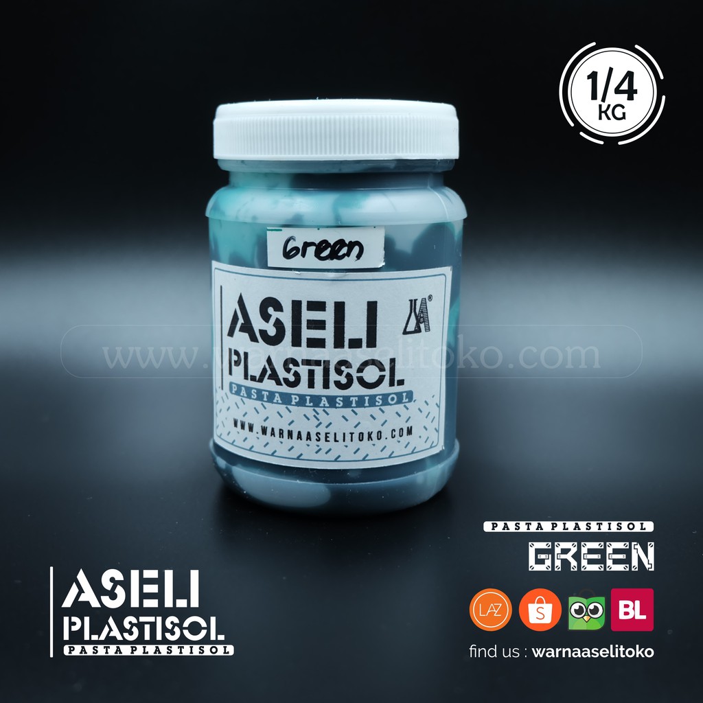 Jual Aseli Plastisol - Green 1/4 Kg | Shopee Indonesia