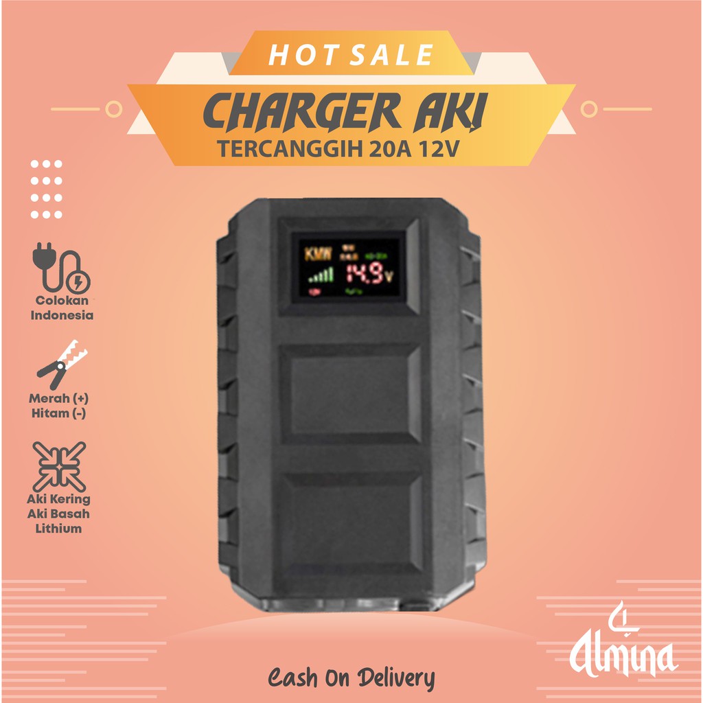 Jual VOLTUNER Charger Aki Cas Aki 20A 12V Cas Aki Mobil Truck Motor 20