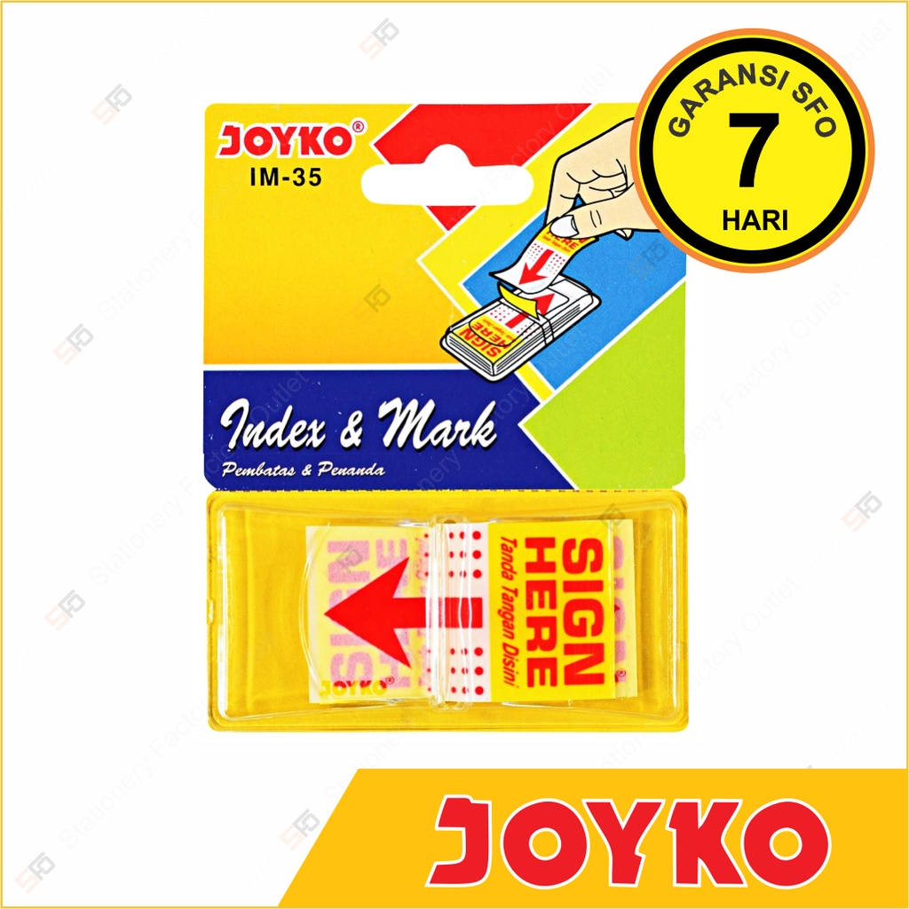 Jual Penanda Sign Here Joyko Im Index Tabs Mark Plastik Shopee