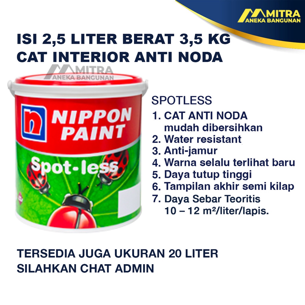 Jual CAT TEMBOK EKSTERIOR INTERIOR NIPPON PAINT CRATER BLACK NP N 2030 ...