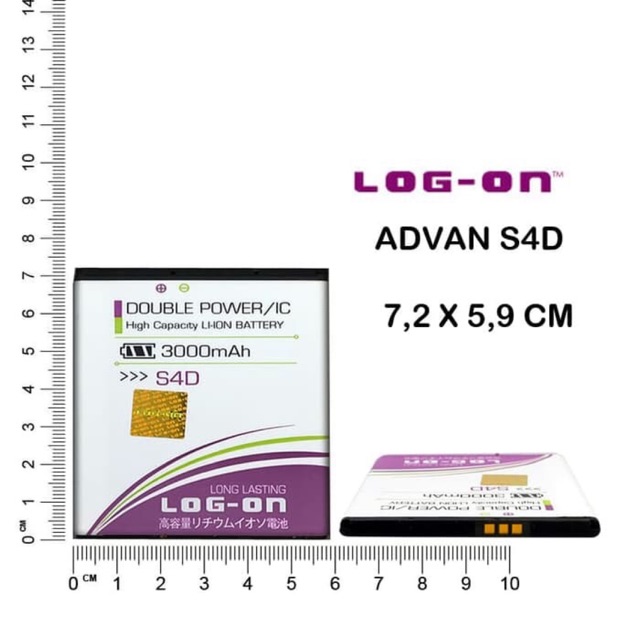 Jual BATERAI LOG ON ADVAN S4D DOUBLE POWER DOUBLE IC | Shopee Indonesia