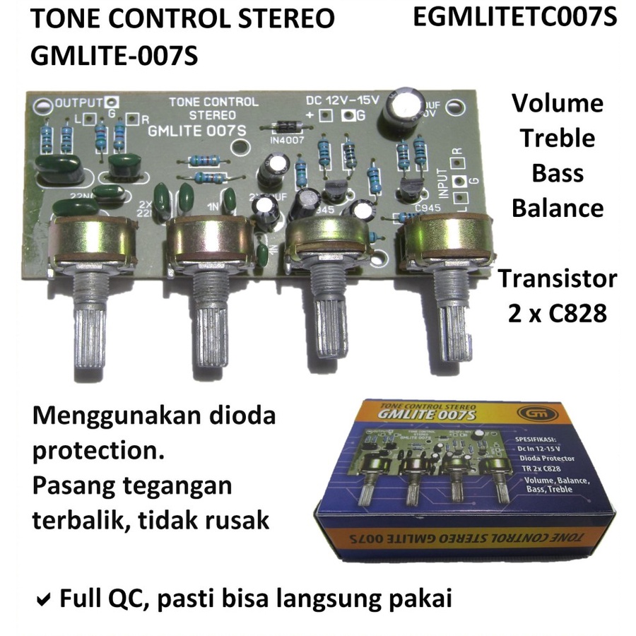 Jual Kit rakitan tone control kontrol stereo Gmlite 007S | Shopee Indonesia