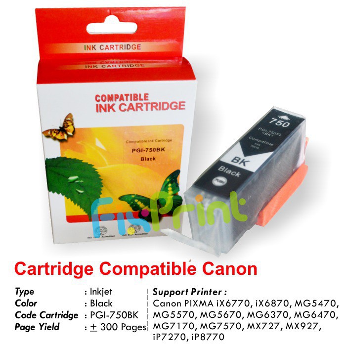 Jual Cartridge Tinta Canon 750 751 PGI750 CLI751 Printer iX6770 iX6870