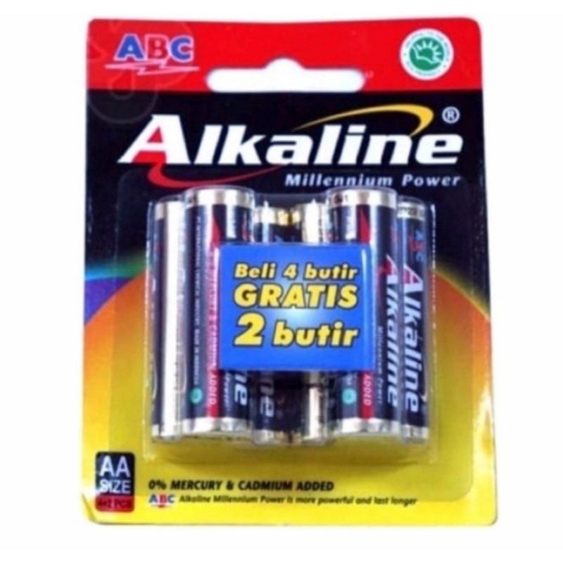 Jual baterai alkaline aa isi 6 pcs shopee indonesia